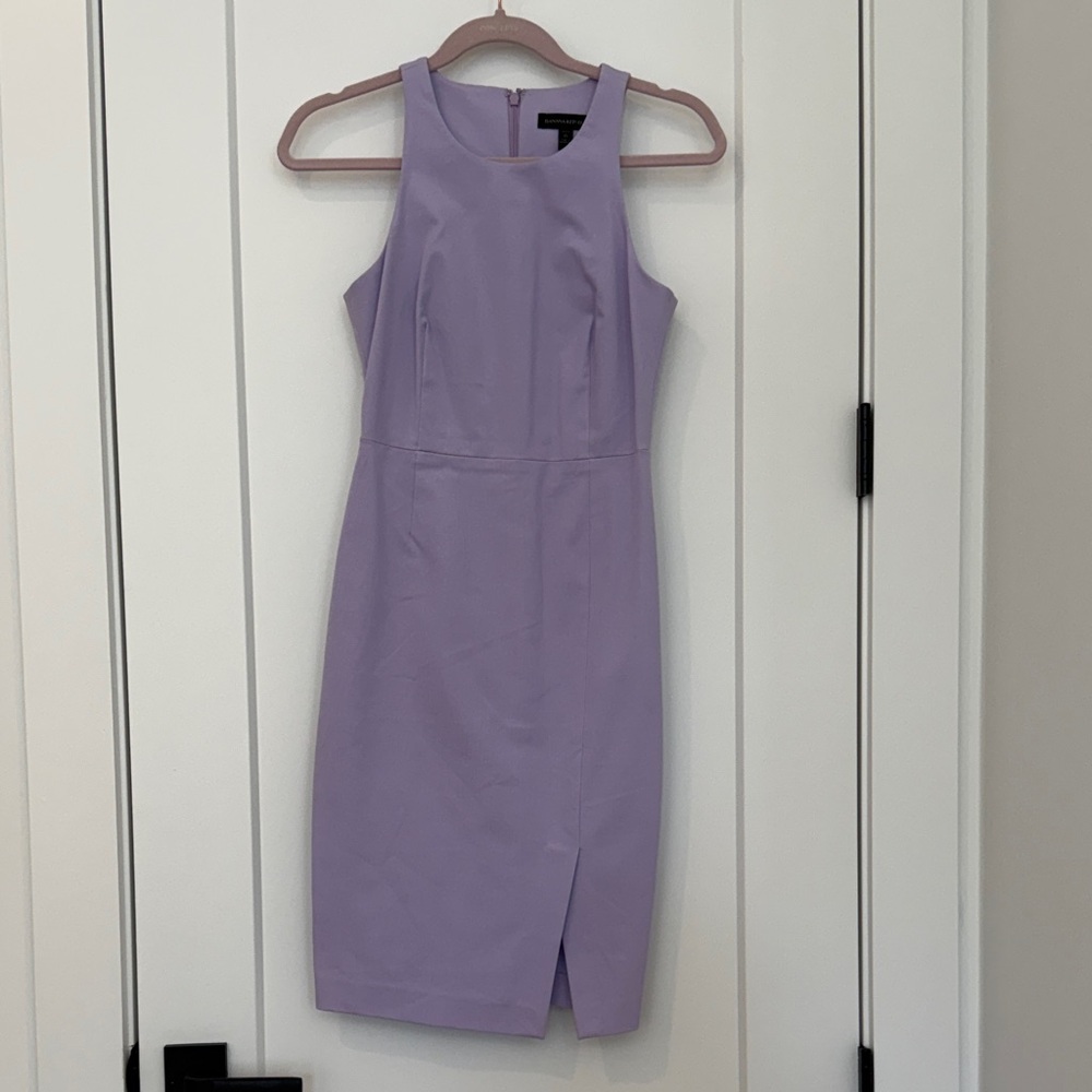 Banana Republic Lilac Sleeveless Midi Sheath Dress